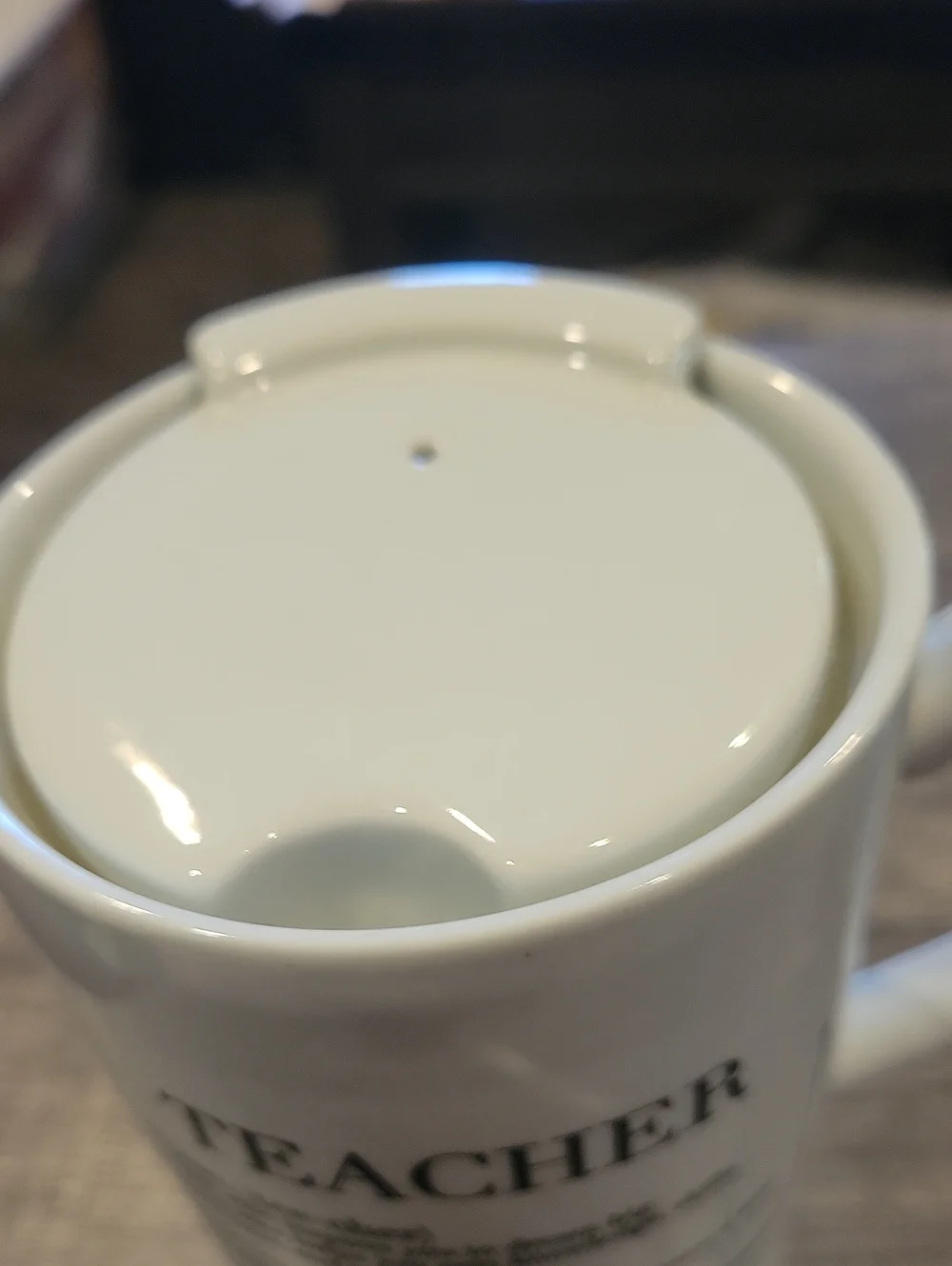 Teacher Travel Mug NWT/ Tall W/ Ceramic Lid/Williams Sonoma